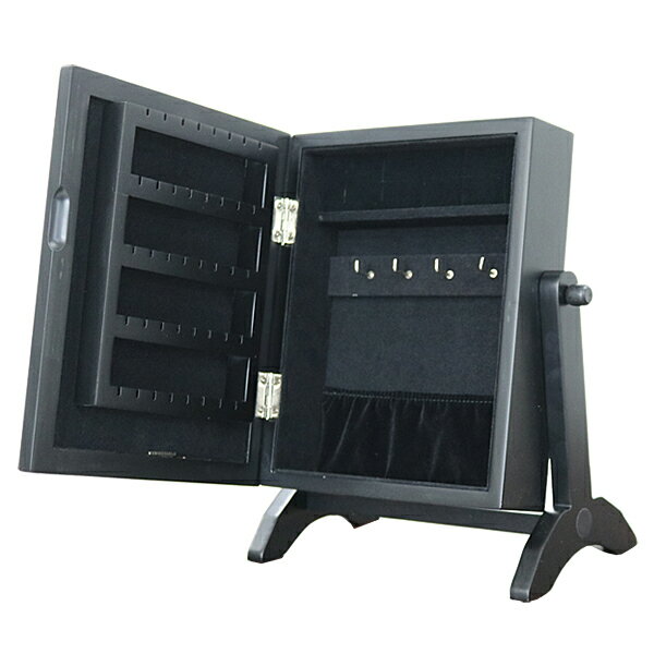 訳あり 鏡 インテリア ジュエリー収納ミラー(コンパクトタイプ) 収納スタンドミラー アクセサリー収納ミラー ジュエリー収納ケース 収納付きミラー ジュエリー収...