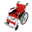送料無料 車椅子 アルミ合金製 赤 約11kg TAISコード取得済 軽量 折り畳み 自走介助兼用 介助ブレーキ付き 携帯バッグ付き ノーパンクタイヤ 自走用車