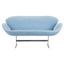 訳あり 送料無料 スワンチェア(Swan Chair) SKYBLUE 2P ラブソファ hc0302skybluewake