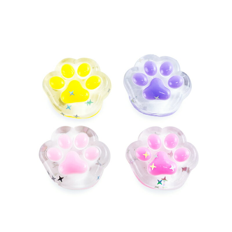 乐天商城 - ガチャガチャ景品　カプセルトイ《カプセルなし・台紙なし》ぷにぷにクリア肉球スクイーズ（72個入り）ぷにぷにしていて思わず触りたくなる、モチモチとした触り心地で癒し効果抜群！