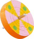 コマ 鉄芯ゴマ小 直径60mm 着色できる木製のコマ 無着色 お絵かき 絵付けもできます