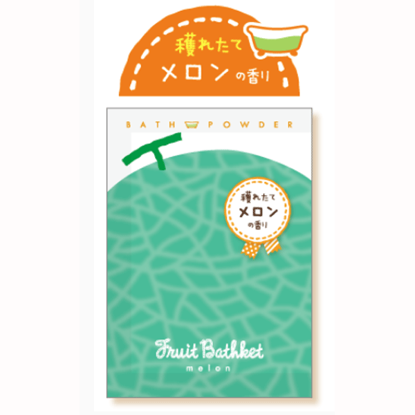 入浴剤 フルーツバスケット メロンの香り 40g 360個セット販売 薄桃色の湯色とピーチの甘い香りが特徴