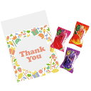 サンキューお菓子セット 300個セット販売 日本製 可愛いパッケージにキャンディが入ったお菓子アイテム 携帯用 販促品・景品・粗品・ノベルティ