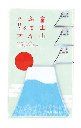 Rakuten - 富士山ふせん＆クリップ（ふせん×20枚・クリップ×3コ）富士山をかたどったふせんとクリップのセット　訪日外国人用お土産　インバインド向け