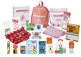 女性防災19点セット LY-50　4個セット販売　女性向けの防災セット　女性ならではの必需品を備えた非常..