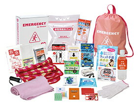 女性防災22点セット LY-70　4個セット販売　女性向けの防災セット　女性ならではの必需品を備えた非常..