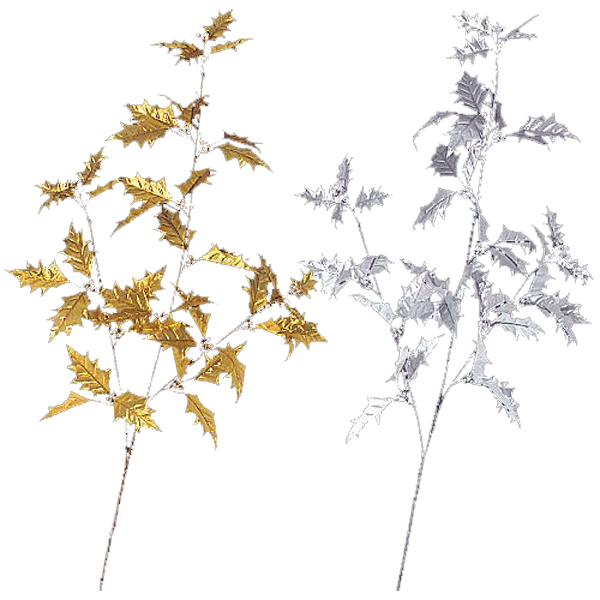 クリスマス　装飾　ポインセチア　シャイニーホリースプレイ(45)　6本セット販売　クリスマス造花装飾　ポインセチアディスプレイ