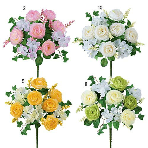 ウェディング装飾　ディスプレイ　造花　ラナンキュラスハイドレンジア　3本セット販売