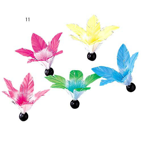 正月　ディスプレイ　追羽根飾り15cm　5個セット（カラー取り混ぜ）