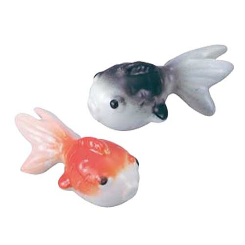 金魚　オブジェ　金魚S（赤黒2個セット）全長6cm　6個セット販売 　夏の装飾　魚　ディスプレイ　きんぎょ　飾り　装飾品