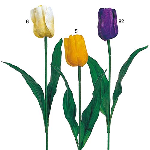 春の花 造花装飾 ディスプレイ モンテカルロチューリップ 12本セット販売 店舗装飾 飾り