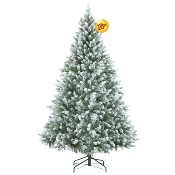 クリスマスツリー　ウィスラー　スノーツリー210cm（フロック）3分割　ご家庭用・店舗用に適したクリス..