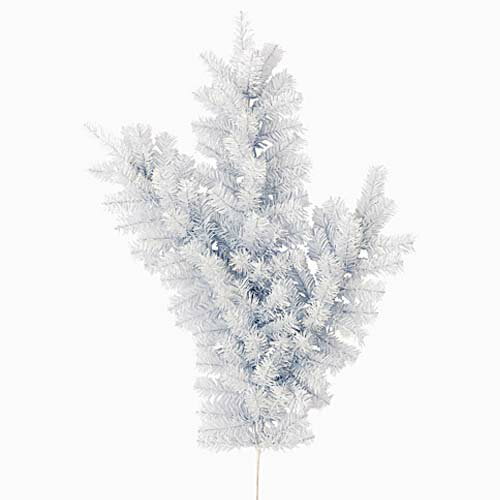 クリスマス装飾　ディプレイ用造花　クリスマススプレイ　防炎100cmピュアホワイトノーブルリッチスプ..