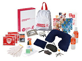 1DAY災害対策 25点セット SB-70　4個セット販売　1日分の滞在をサポートする災害対策セット　地震・台風・水害・停電　避難時にあって役立つ