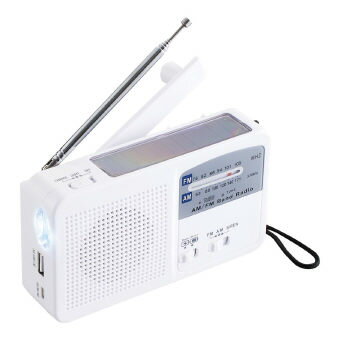 ダイナモ・エマージェンシー・ライト(DSR-50)10個セット販売 ダイナモとソーラー充電と乾電池の3電源と4機能を持った防災用ライトです。(iPhoneはご自身のライトニングケーブルを使用して充電可能です)
