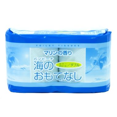 トイレットペーパー　海のおもてなし 2R　60個セット販売　マリンの香りとブルーカラーのトイレットロール2個セット ※北海道・沖縄県は別途送料お見積りとなります、離島発送不可　ご了承下さい