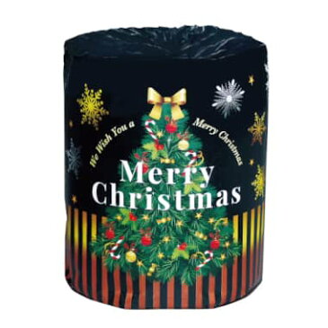 クリスマス　トイレットペーパー　クリスマスロール　100個セット販売　クリスマス柄プリント入り　ノベルティ　販促品　景品　粗品 ※北海道・沖縄県は別途送料お見積りとなります、離島発送不可　ご了承下さい