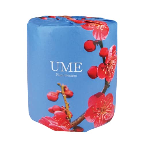 梅の花　プリントロール　100個セット販売 　紅梅と青空のコントラストが美しいトイレットペーパー　※..