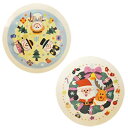 クリスマスプレゼント雑貨 景品 ウォームクリスマス ケーキ皿1P(2柄アソート) サンタとスノーマン柄の可愛らしいプレート クリスマス気分を演出 子供会・町内会...