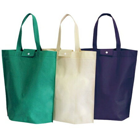 NEWエコ・トートバッグ (E2583)　100個セット販売　折りたたんでコンパクトに携帯できます。エコバッグ　カラー3色から　販促品・景品・ノベルティ・粗品のサムネイル