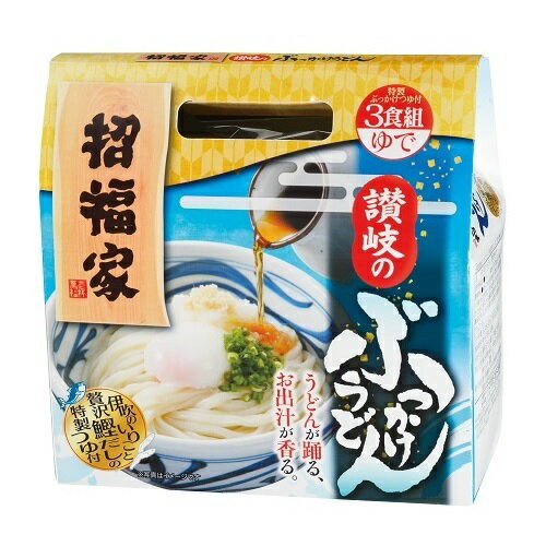 招福家　讃岐のぶっかけうどん3食組　30箱セット販売　伊吹島産「伊吹のいりこ」と贅沢鰹だしを使用したコク旨ぶっかけうどん　饂飩　夏のお中元　ご挨拶品　販促品・景品・ノベルティ・記念品 1