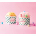 カップスイーツウォッシュボール 200個セット販売 まるでふわふわのかき氷!さわやかなストライプのカップにカラフルなウォッシュボールをINしました ディスプレイすれば女性のココロをグッとつかむビジュアルは、ノベルティとして訴求力抜群