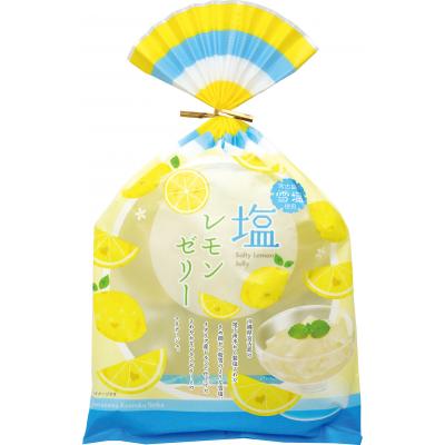 宮古島の雪塩使用　塩レモンゼリー4個　48個セット販売　レモンピューレ入りのさわやかな風味が広がるクールデザート　販促品・景品・ノベルティ・粗品