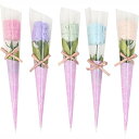 ふんわりローズ花束タオルハンカチ バラの花みたいなラッピング 5色取混ぜ 女性向け景品 プチギフト 母の日 プレゼント 販促品・ノベルティ・記念品