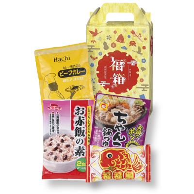 紅富士福箱　バラエティフード4点セット　30個セット販売　もらってうれしい人気調味料の食品福箱　縁..