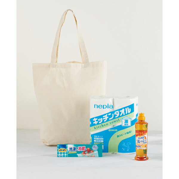 トートバッグギフト　キッチンセット　4点セット　10個セット販売　もらってうれしい人気の日用品　キッチングッズ　販促品・景品・ノベルティ