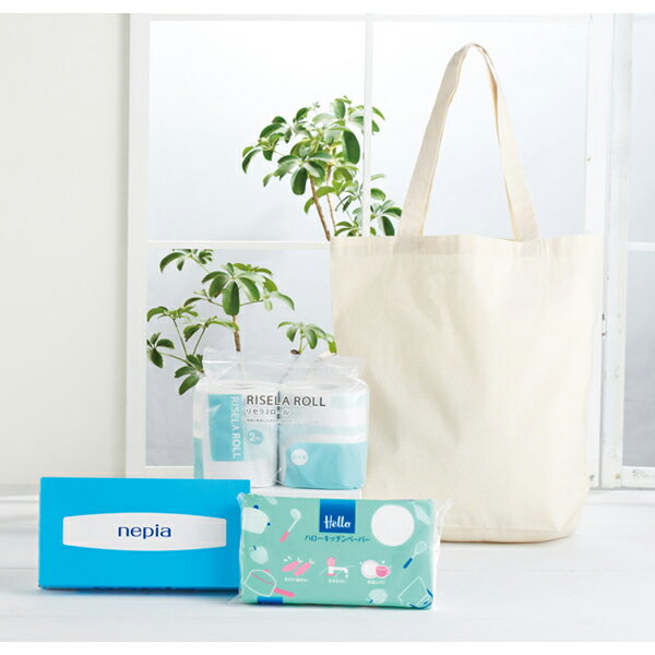 トートバッグギフト　ペーパーセット　4点セット　10個セット販売　もらってうれしい人気の日用品　キ..