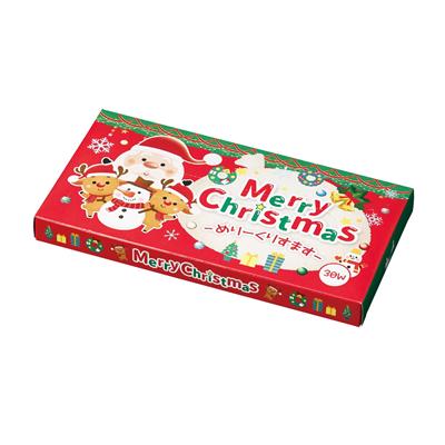 クリスマス　景品　メリークリスマスBOXティッシュ30W　300個セット販売　クリスマスデザインティッシュ　イベント販促品　バラマキ景品　粗品・ノベルティ