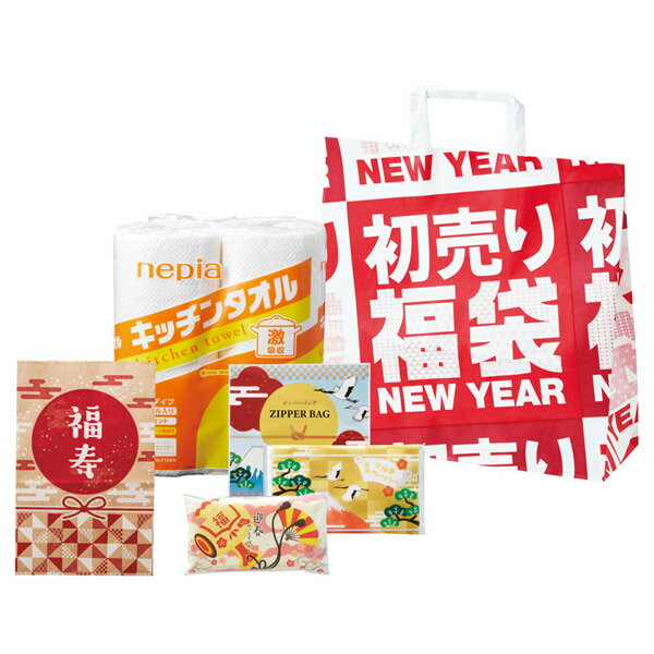 楽天ゴールドスターお正月　景品　初売り福袋 イチ押し!日用品5点セット 2026　24個セット販売　もらってうれしいキッチングッズなど　縁起物　超お得福袋　年末年始のイベント販促品・景品・ノベルティ