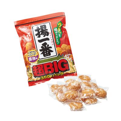 お菓子景品　亀田製菓　超BIGパック　揚一番　36個セット販売　ビッグサイズパッケージ　お菓子詰め合わせ　お子様用景品　イベント販促品　抽選会景品　ノベルティ・プレゼントの商品画像