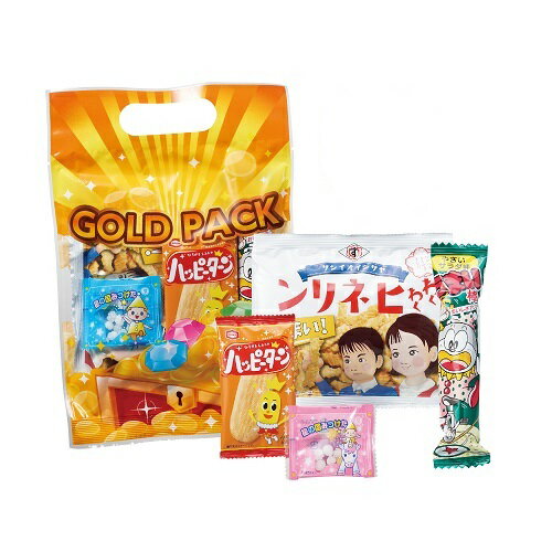 お菓子景品　おやつゴールドパック　120個セット販売　子供会景品　運動会　イベント景品　お菓子詰め合わせ　駄菓子4点セット　お子様向け　販促品・景品・ノベルティ・粗品の商品画像