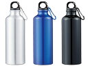 アルミスポーツボトル500ml カラビナ付き スタイリッシュで軽量なアルミ製ボトル 60本セット販売 【名入れ可能商品 別途費用が掛かります】