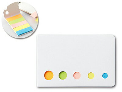 付箋 カバー付フセンメモ 500個セット販売 ミニフセンメモ5色を名刺サイズのカバーにセットしました フセン枚数各25枚【名入れ可能商品 別途費用が掛かります】