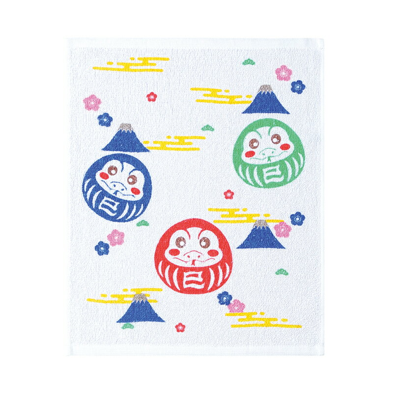 干支ノベルティ　招福干支キッチンタオル（巳）100個セット販売　ヘビ年　巳年　2025年　謹賀新年　招福開運　縁起物　販促品・景品・ご挨拶品