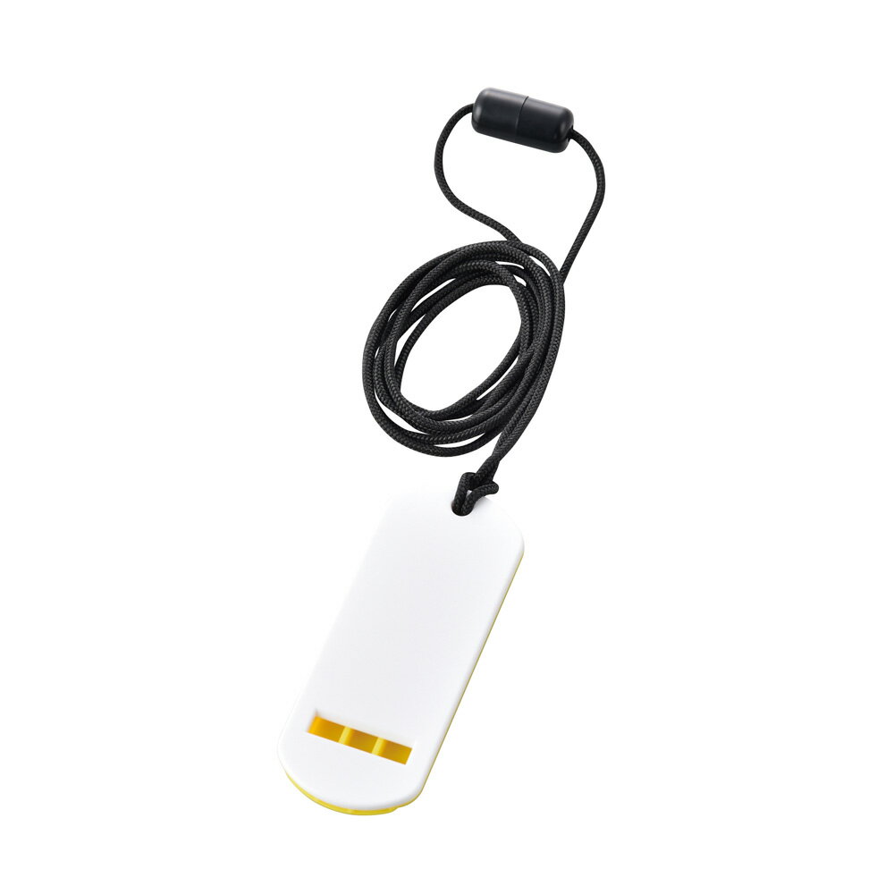 ストラップ付ホイッスル　ストラップ付ホイッスル。いざという時の「SOS」代わりに