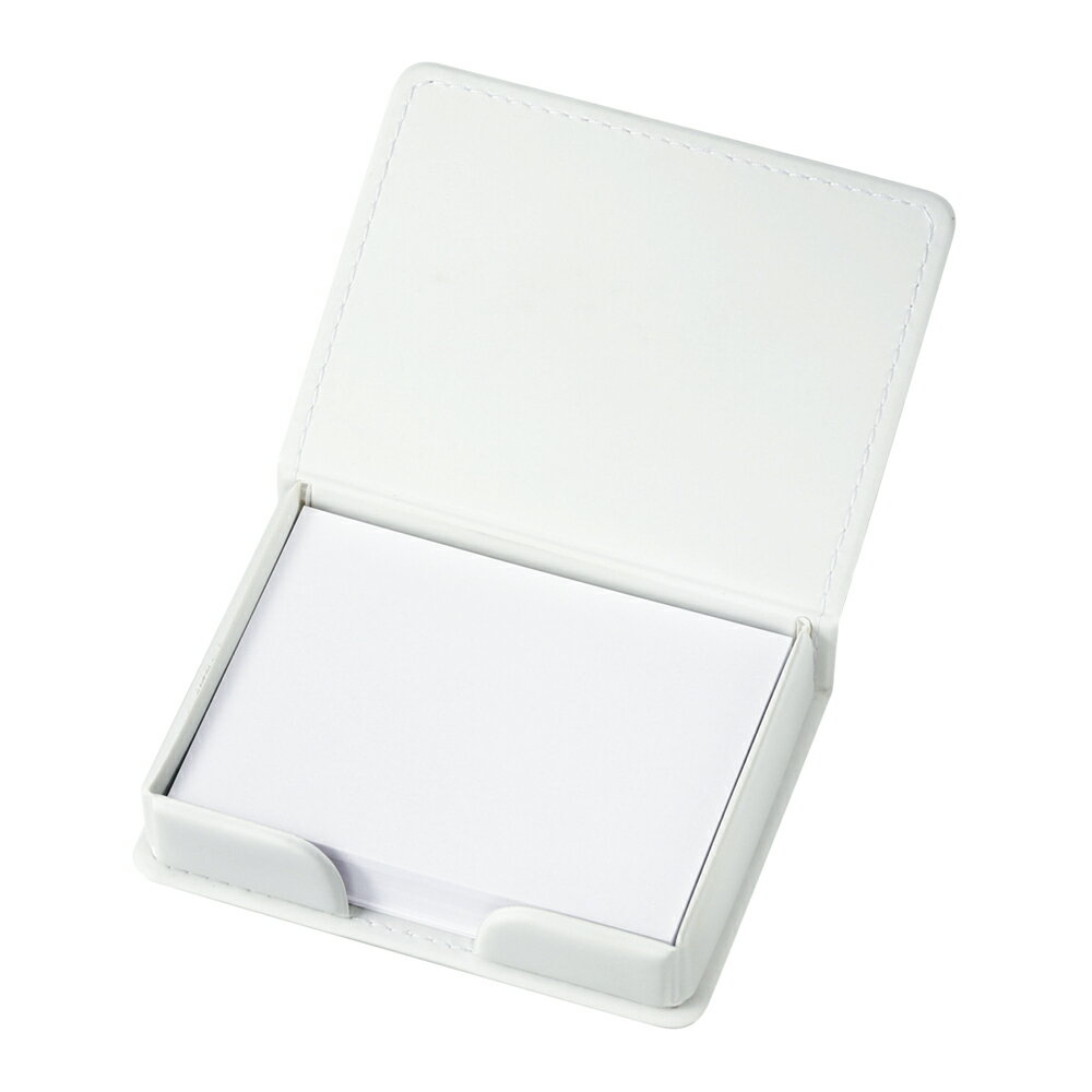 メモボックス（白）50個セット販売　パラパラとバラけるメモ用紙もひとまとめ【名入れ可能商品　別途費用が掛かります】