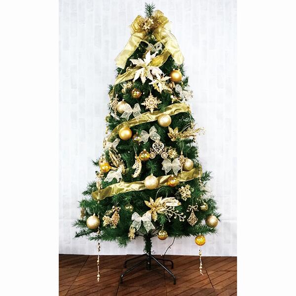 Christmas Tree - クリスマスツリー　150cmスリムツリーセット　ゴールド　2分割商品　お客様組み立て商品