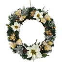 クリスマス リース 装飾 50cm エダリースゴールドナチュラル クリスマス装飾 店舗ディスプレイ・玄関 飾り