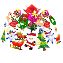 クリスマス 装飾 ハッピークリスマスドロップ H60×W60cm 店舗ディスプレイ 売り場・施設を彩るドロップ式装飾