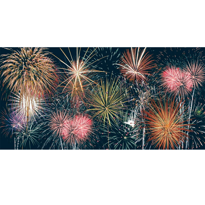 夏の装飾　花火　店舗用装飾　ディスプレイシート　夜空花火　H87×L200cm　縁日や夏祭りイベントに最適..
