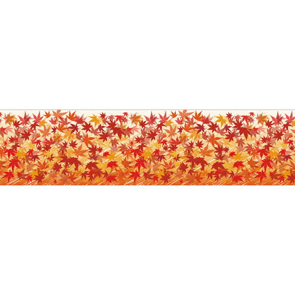 秋の装飾　ロール幕　もみじ　紅葉　H60×L500cm　店舗装飾品　ディスプレイ飾り