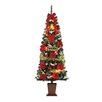 クリスマスツリー　セットツリーマルチ 180cm　四角ポット付き　お客様組み立て商品　クリスマス装飾　ディスプレイ