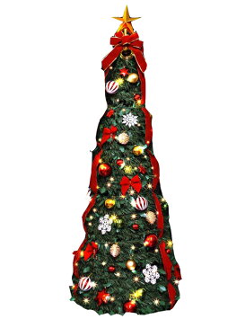 クリスマスツリー　折り畳みツリー　180cm　LEDフォールディングクリスマスツリー　LED球100球付き【代引き不可商品】持ち運びに便利な折りたためるツリー