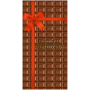 バレンタイン ディスプレイ タペストリー リボンチョコ(防炎加工) 上下パイプ・上部ひも付き 180×90cm