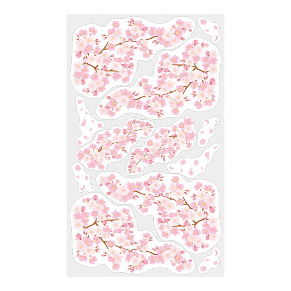 桜　ディスプレイ　店舗装飾　ウィンドウステッカー　桜　100×60cm　自己吸着タイプ