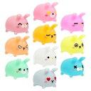 カプセルトイ ぷかぷかつみつみうさぎ 50個セット すくいどり景品 ガチャ景品に最適 指で押すとピューと鳴るよ